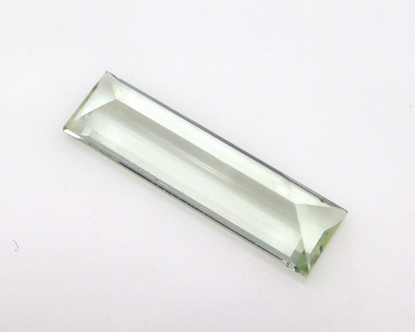 Rare Long Baguette Cut — 7.7 Ct Natural Aquamarine | 24.8×6.8 mm Extra Long Skinny Baguette Shape | Sleek & Unique Step-Cut Gemstone