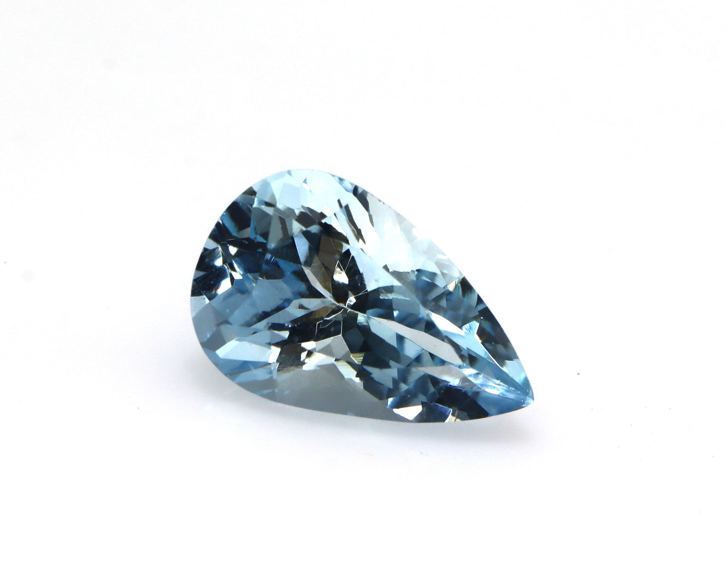 Natural Aquamarine Pear Cut 2.7 Ct Gemstone, AAA Blue Aquamarine for Necklace or Ring, March Birthstone Gift, Faceted Loose Stone