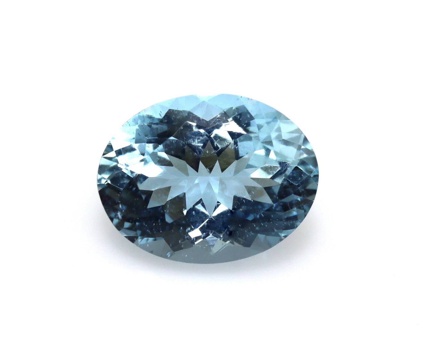 5.35 Cts Natural Aquamarine • 14×13.5 mm Oval Cut • Top Blue • VVS Clarity • March Birthstone • Oval Ring / Pendant Gemstone