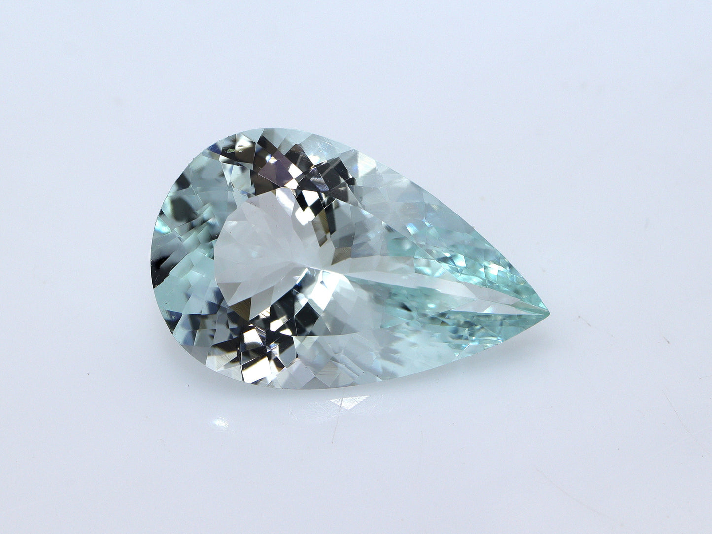 SPARKLING! 12.3 Cts AAA Natural Aquamarine Pear Cut, Light Greenish Loupe Clean, Green Aquamarine, Big Aquamarine Pear Pendant, Pear Ring