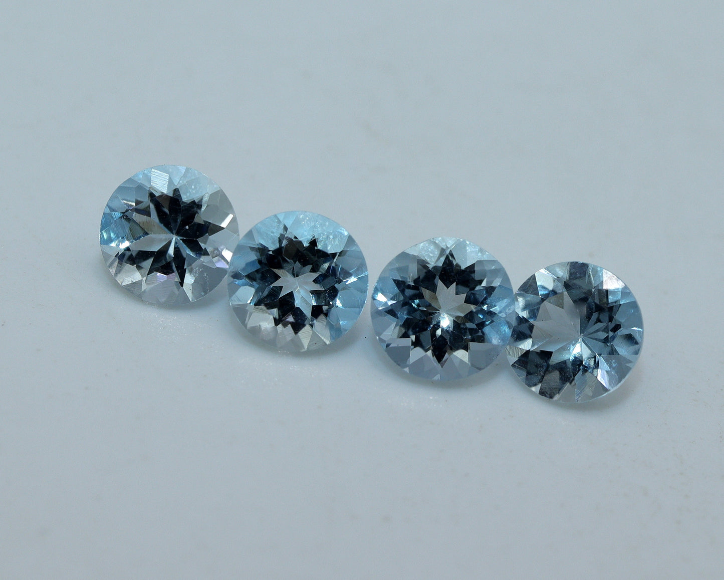 5 mm AAA Natural Aquamarine Rounds, TOP Quality Best Color, Calibrated Gemstones, March Birthstone, Aquamarine Studs, Round Cut Stones