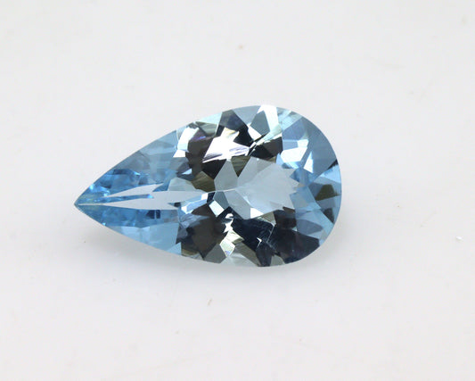 2.58 Ct Natural AAA+ Aquamarine Pear Cut 13.3x8 mm | Loose Blue Aquamarine Gem for Pear Ring, Pendant, Necklace