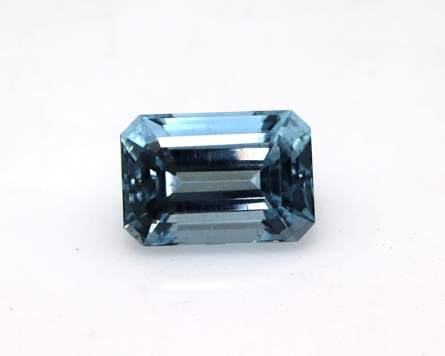 8.6 Ct Natural Aquamarine Emerald Cut 14x9.7mm, Blue Faceted Gem for Engagement Ring, Statement Necklace, March Birthstone Jewelry