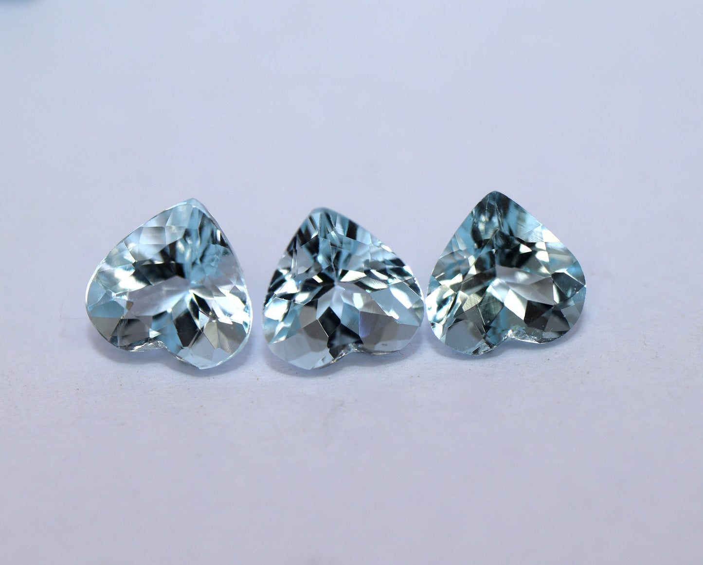 6 mm AAA Natural AQUAMARINE Heart Cut, SUPER High Quality Aquamarine, Tiny Hearts, For Heart Stud Earrings
