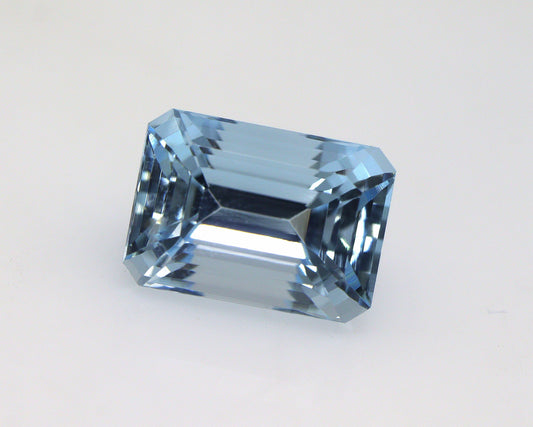 2.8 Ct Natural Aquamarine Gem | Emerald Cut Octagon Loose Stone | 9.4x6.2 mm | March Birthstone for Ring or Pendant | AAA Clarity