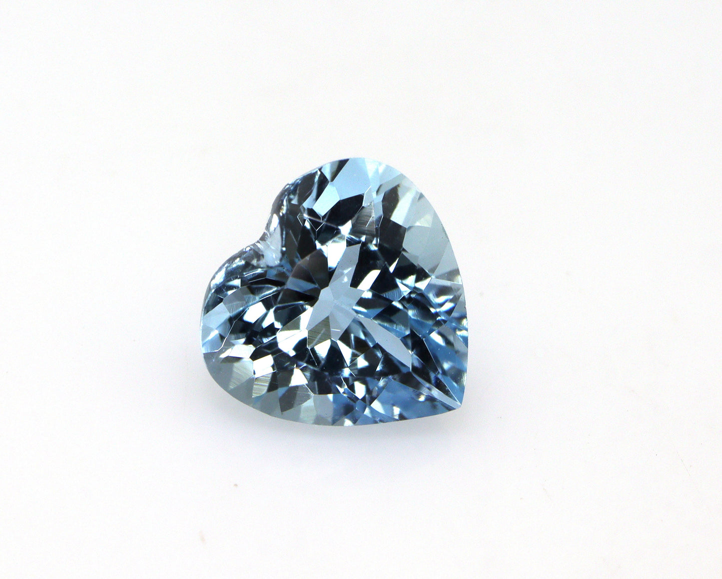 AAA+ Dark Blue Aquamarine Heart – 1.78 Ct Natural Faceted Heart-Cut Aquamarine | 8.3×8 mm Finest Quality Unheated Aquamarine | Loupe Clean