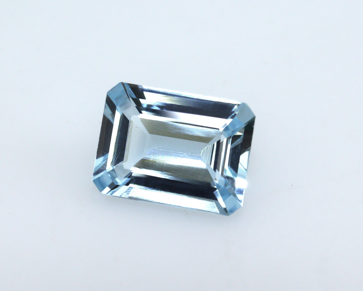 8.9x6.6 mm AAA Natural Aquamarine Emerald Cut | 1.68 Ct Medium Blue Octagon Gemstone | March Birthstone | Fine Grade Loose Aquamarine Stone