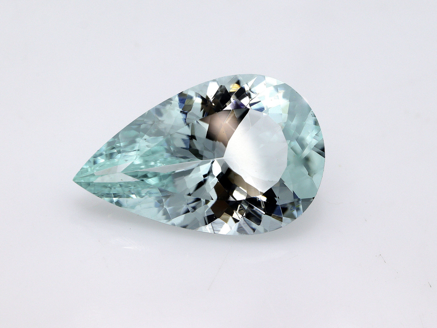SPARKLING! 12.3 Cts AAA Natural Aquamarine Pear Cut, Light Greenish Loupe Clean, Green Aquamarine, Big Aquamarine Pear Pendant, Pear Ring