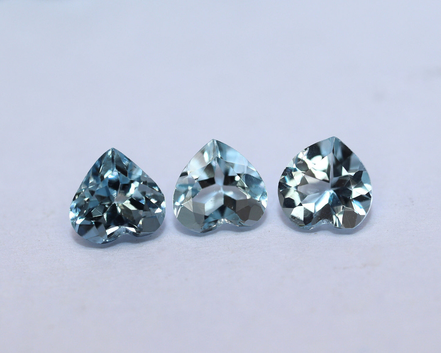 5 mm AAA Natural Heart Cut Aquamarine – Tiny Blue Heart Gemstone for Ring or Pendant