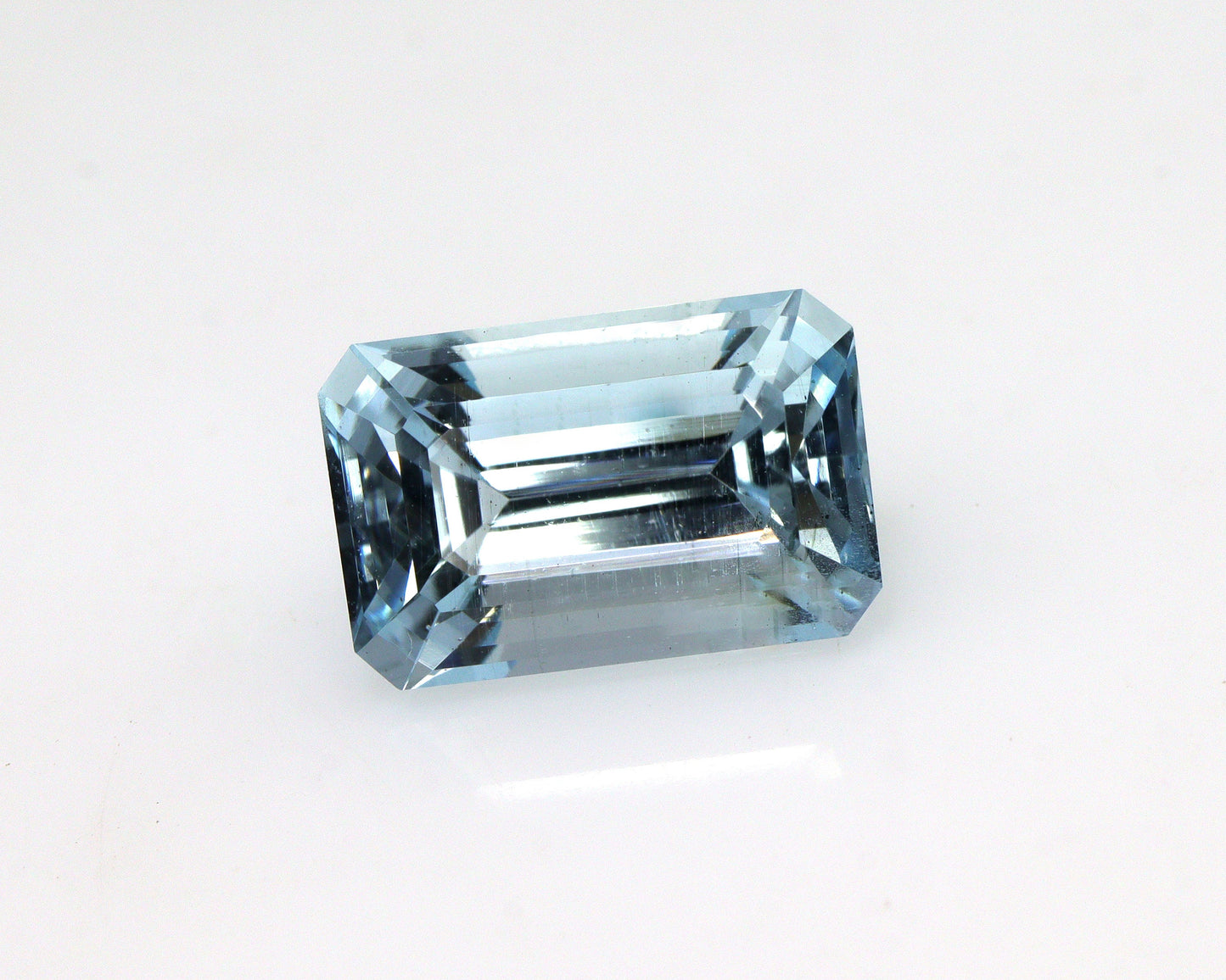 3 Ct Natural Aquamarine Emerald Cut, AAA Faceted Aquamarine Loose Gemstone, Blue Aquamarine Rectangle