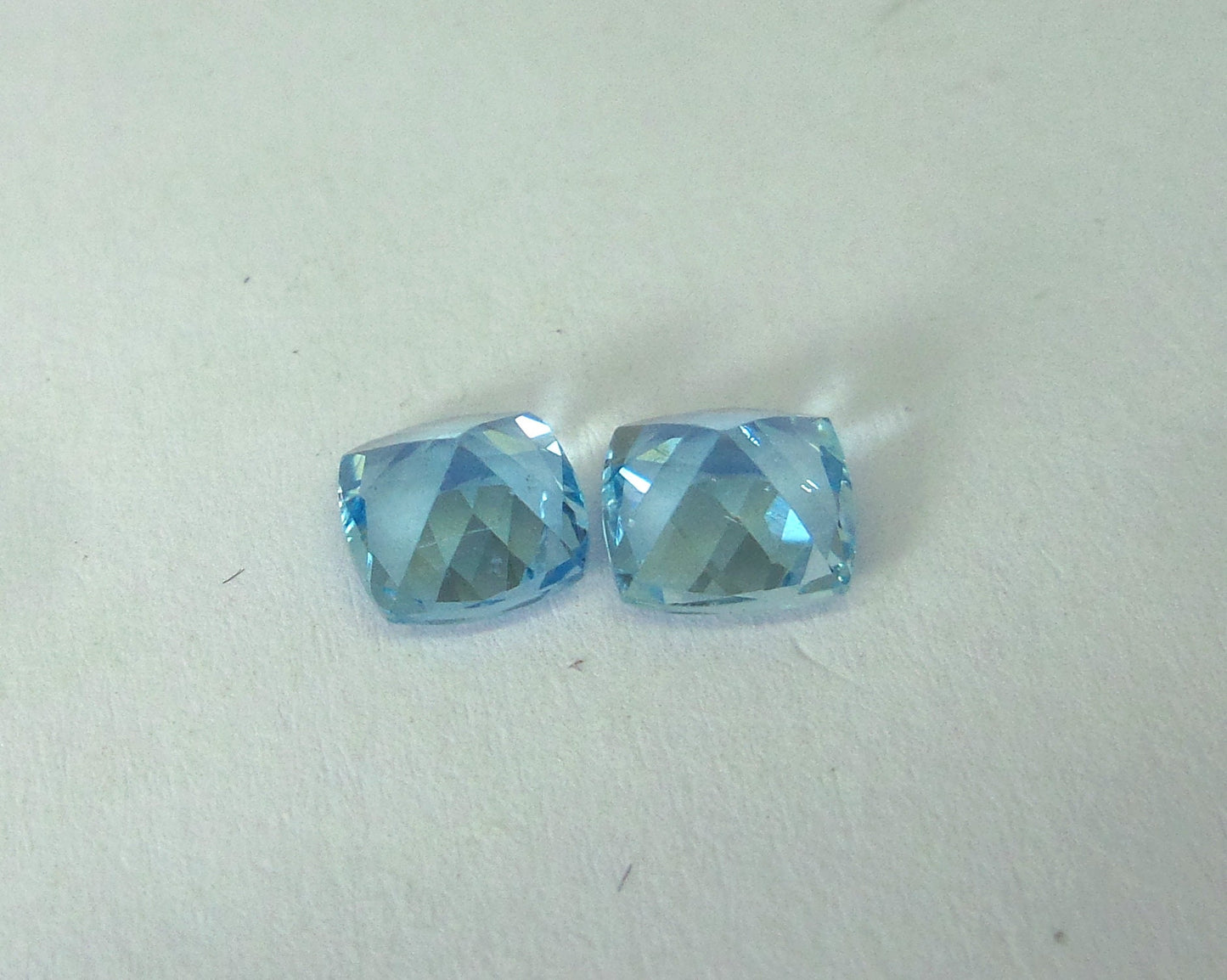 6 mm Aquamarine Cushion Cut • AAA+ Natural Aquamarine • Calibrated Gemstone • Square Aquamarine for Ring • Cushion Cut Aquamarine Stud Stone