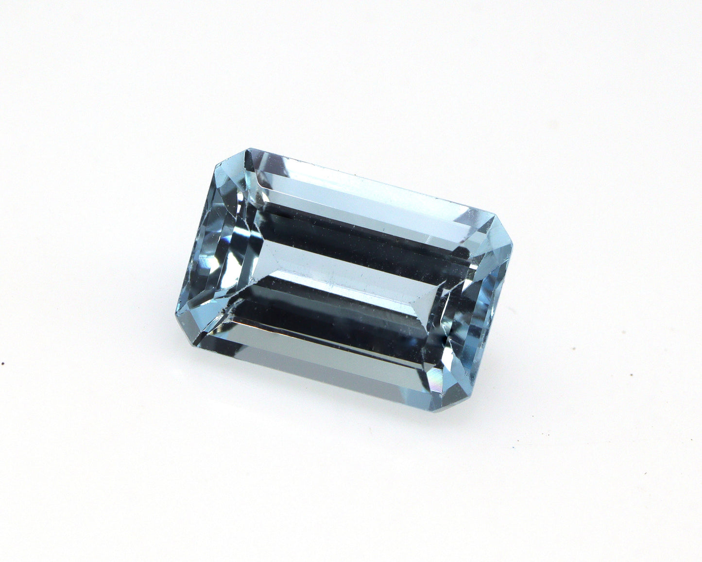 2.6 Ct AAA Natural Aquamarine Emerald Cut 10.1×6.8 mm | Fine Blue Eye Clean Gemstone | March Birthstone