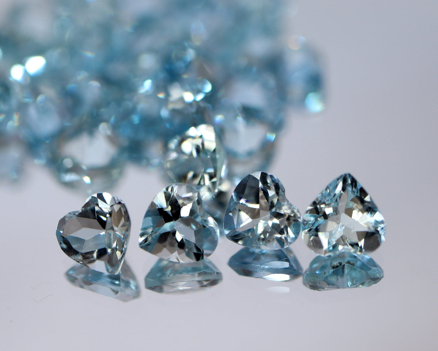 5 mm AAA Natural Heart Cut Aquamarine – Tiny Blue Heart Gemstone for Ring or Pendant