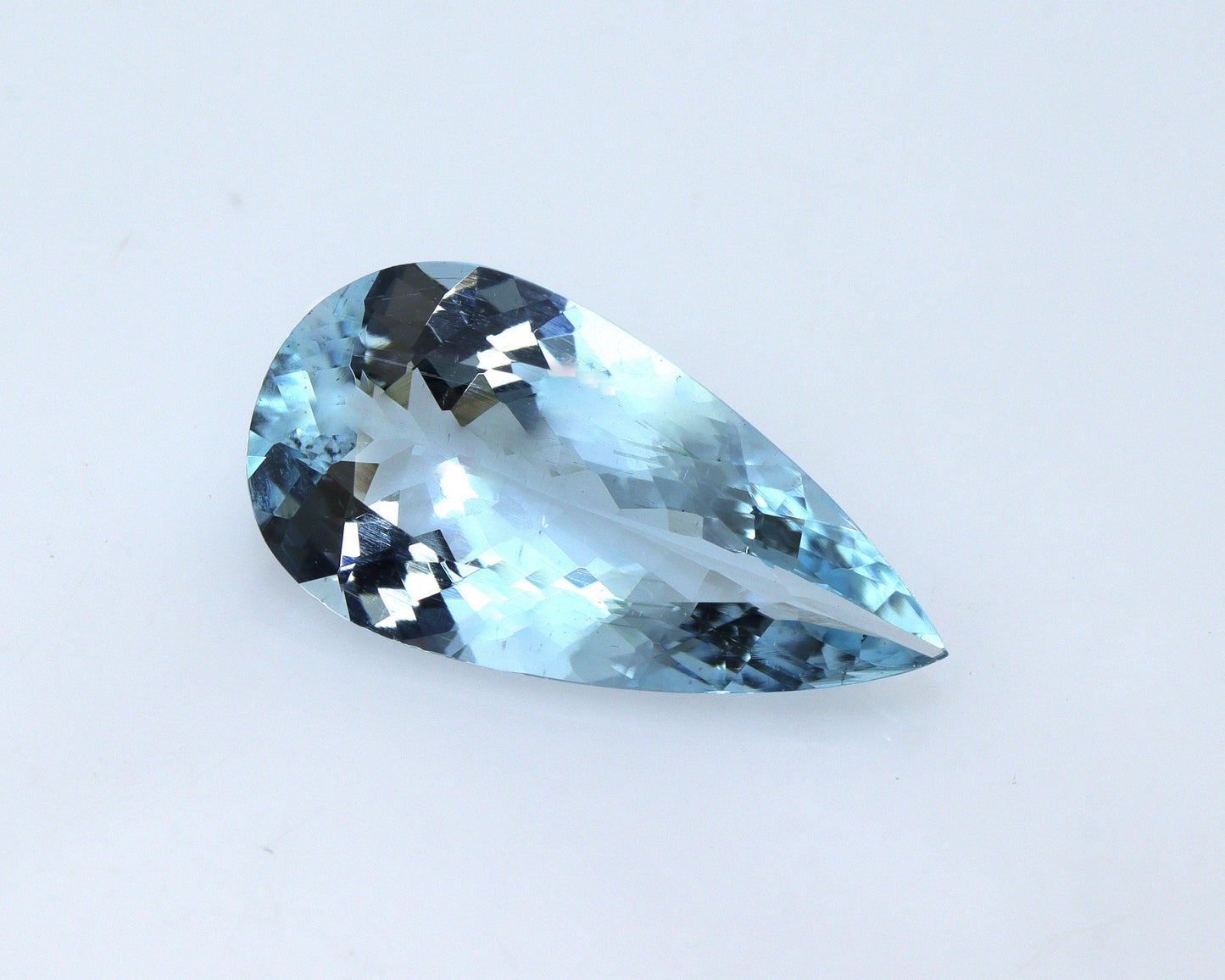 3.9 Ct Aquamarine Pear Cut Gemstone, AAA Natural Aquamarine 17.5x9.2 mm, Dark Blue Pear Shape Aquamarine