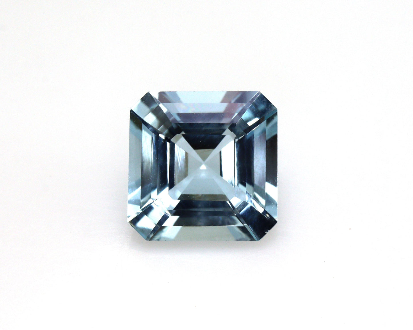 Natural Aquamarine Asscher Cut – 9mm | 2.76 Cts AAA+ Loose Gemstone | Eye Clean | Square Cut for Ring or Pendant | Custom Jewelry Option