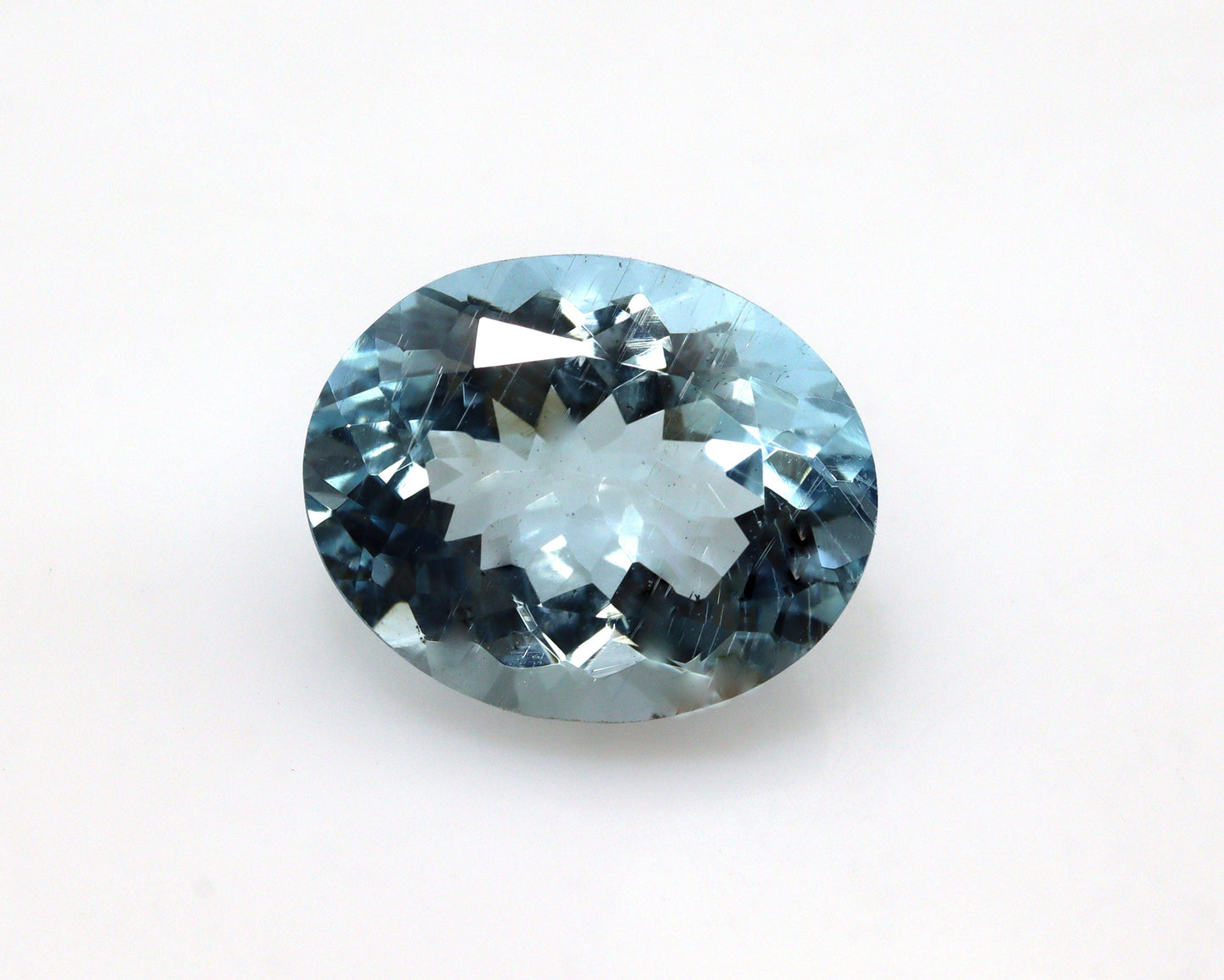 12x10 mm Natural Aquamarine Oval Cut 4.3 Ct | Medium-Dark Blue Unheated African Aquamarine for Ring or Pendant