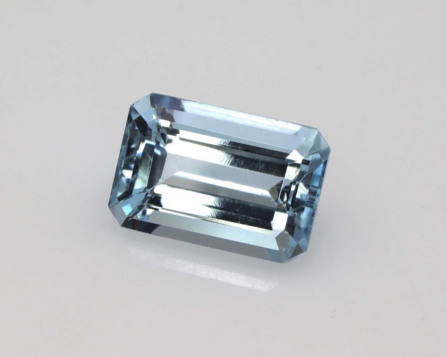2.6 Ct AAA Natural Aquamarine Emerald Cut 10.1×6.8 mm | Fine Blue Eye Clean Gemstone | March Birthstone