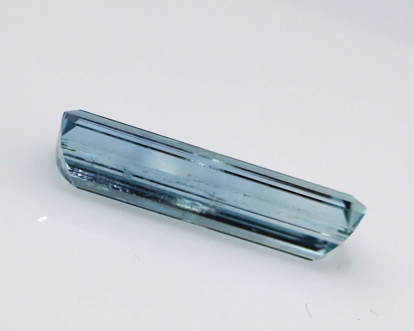 12.4 Ct Aquamarine Baguette 29x6.9 mm | Huge Long Blue Gemstone | March Birthstone | Natural Aquamarine for Vertical Pendant or Ring