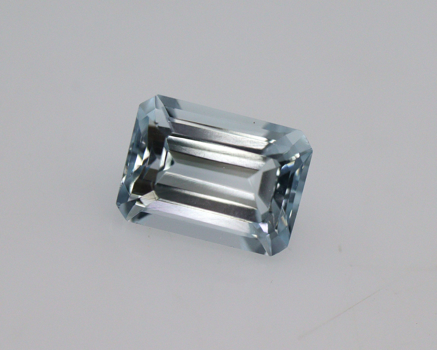 2.25 Ct Natural Aquamarine Emerald Cut | AAA Eye-Clean Blue Aquamarine Gemstone | Loose March Birthstone for Engagement Ring