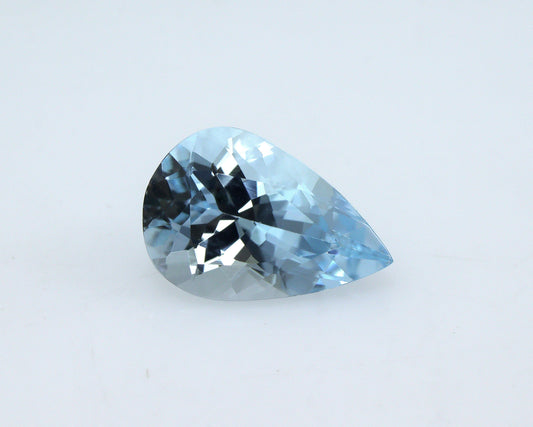 1.54 Ct Natural Aquamarine Pear Cut, 10.2x7 mm Medium Blue Gemstone, AAA Aquamarine for Drop Pendant, Tear Drop Pendant Necklaces