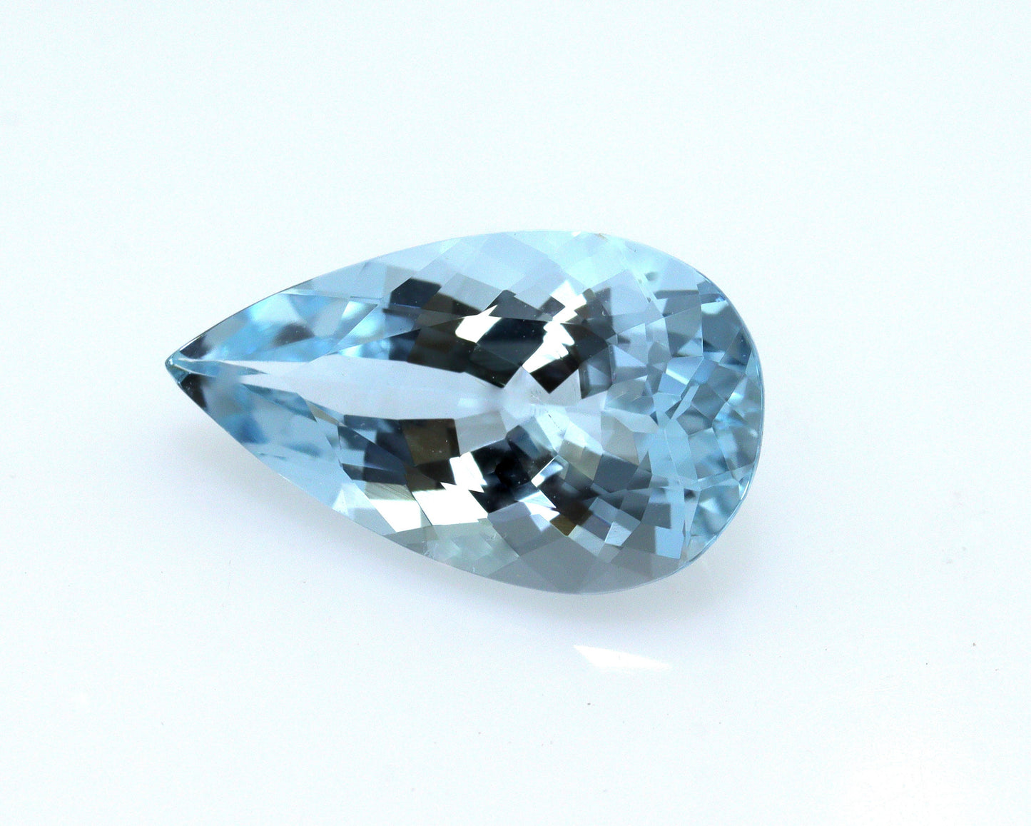 2.6 Ct Natural Aquamarine Pear – 13.5x7.9 mm AAA Medium Blue Gemstone, Eye Clean March Birthstone for Ring or Necklace