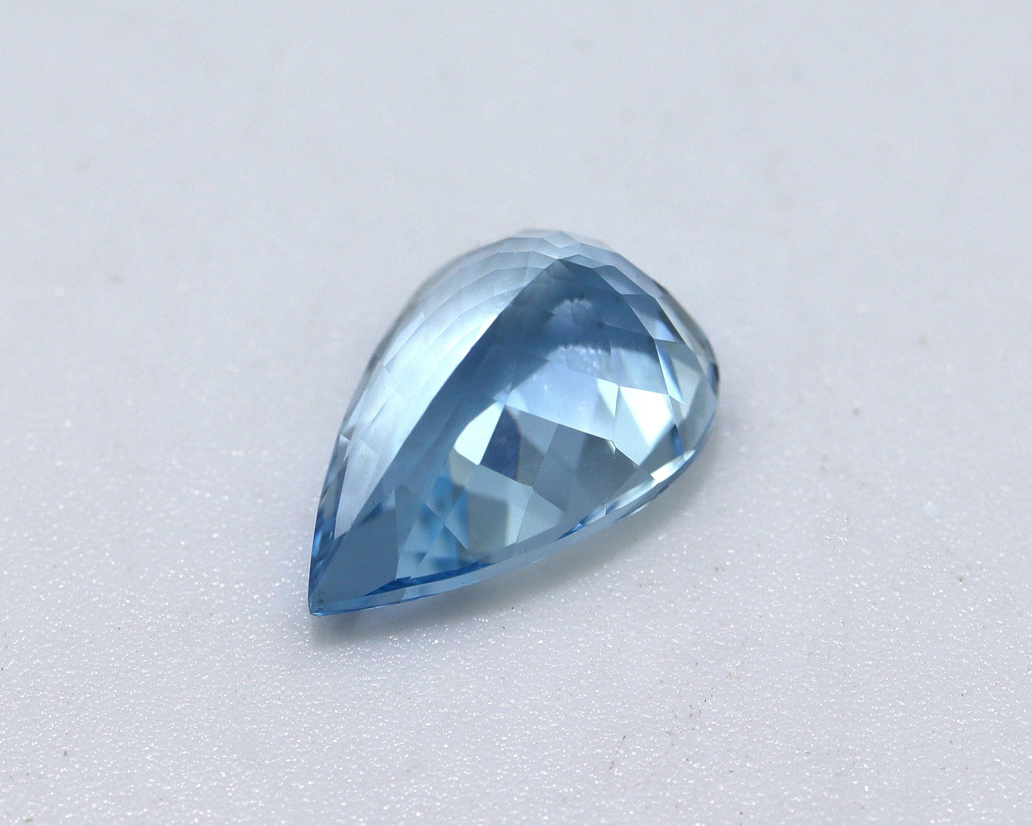 2.1 Ct AAA Natural Aquamarine Pear Cut Gemstone, Medium Blue Eye Clean Aquamarine for Engagement Ring, Loose March Birthstone