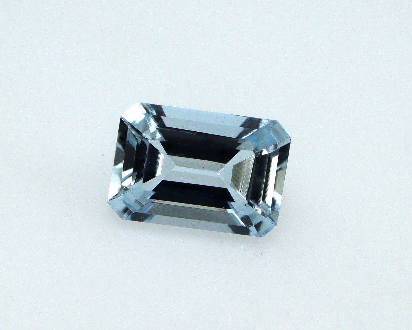 7.8x5.3 mm Emerald Cut Aquamarine Gemstone | 1.1 Ct Natural Light Blue Aquamarine | Eye Clean No Heat March Birthstone for Ring or Pendant