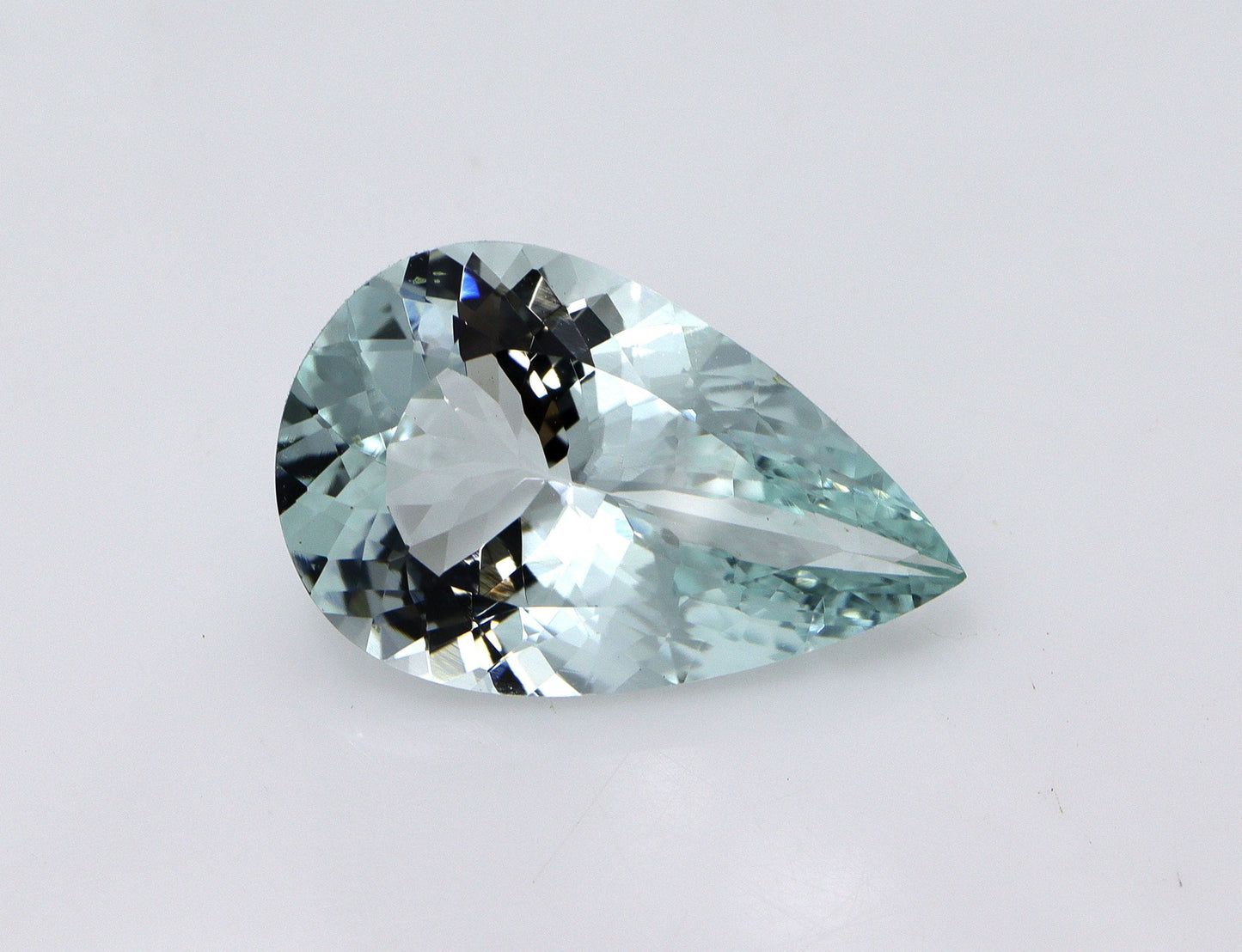 SPARKLING! 12.3 Cts AAA Natural Aquamarine Pear Cut, Light Greenish Loupe Clean, Green Aquamarine, Big Aquamarine Pear Pendant, Pear Ring