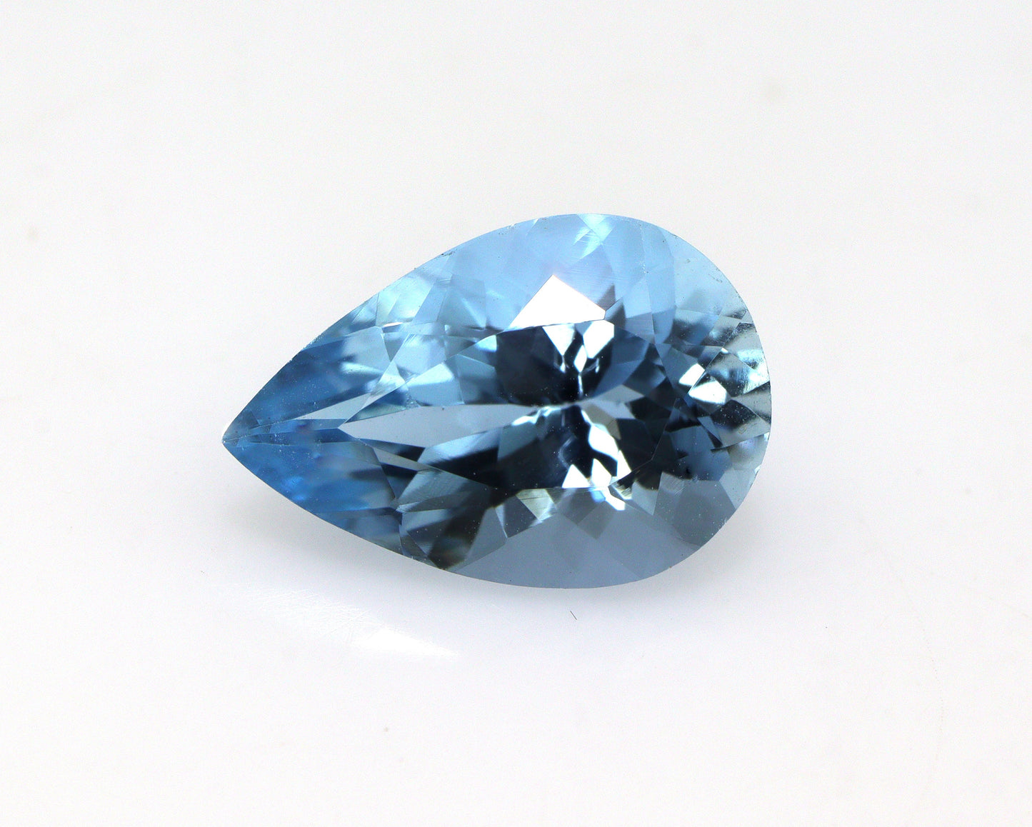 Santa Maria Aquamarine 2 Ct Pear | AAA+ Dark Blue Loupe Clean Aquamarine | Finest Deep Blue Aquamarine for Engagement Ring, CERTIFIED