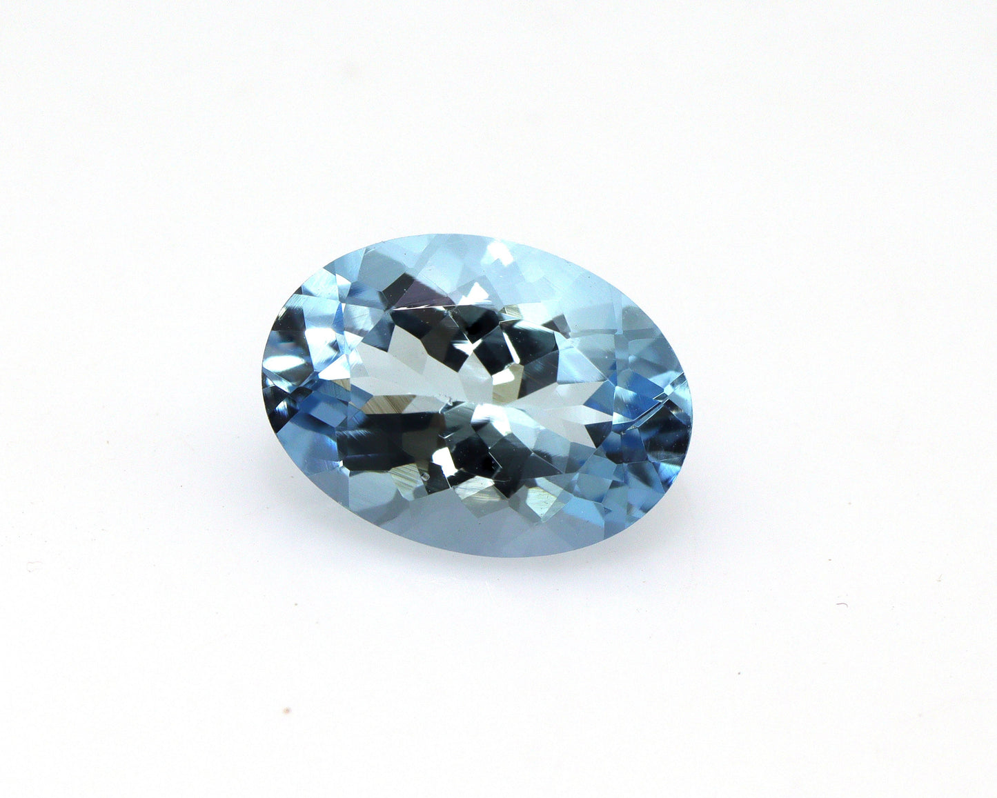 Top Color 2.5 Ct Natural Aquamarine Oval Cut | Close to Santa Maria Blue | Loupe Clean Loose Gemstone