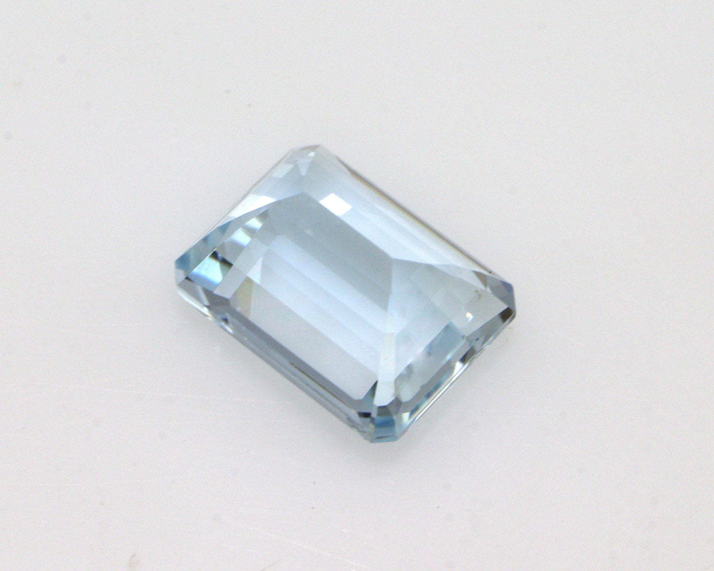 1.7 Ct AAA Natural Aquamarine Emerald Cut | 8 × 6.2 mm Light Blue Loose Gemstone | March Birthstone