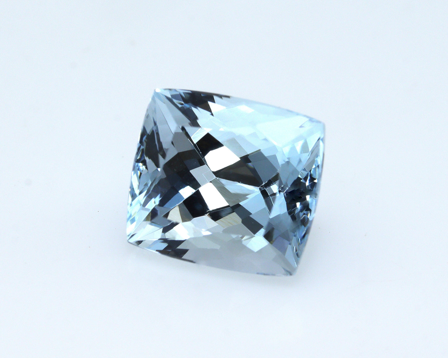 SPECIAL CUT! 5.6 Ct AAA Natural Aquamarine Cushion, Unique Micro-Faceted Cushion Gem, Medium Blue Aquamarine, March Birthstone Gem