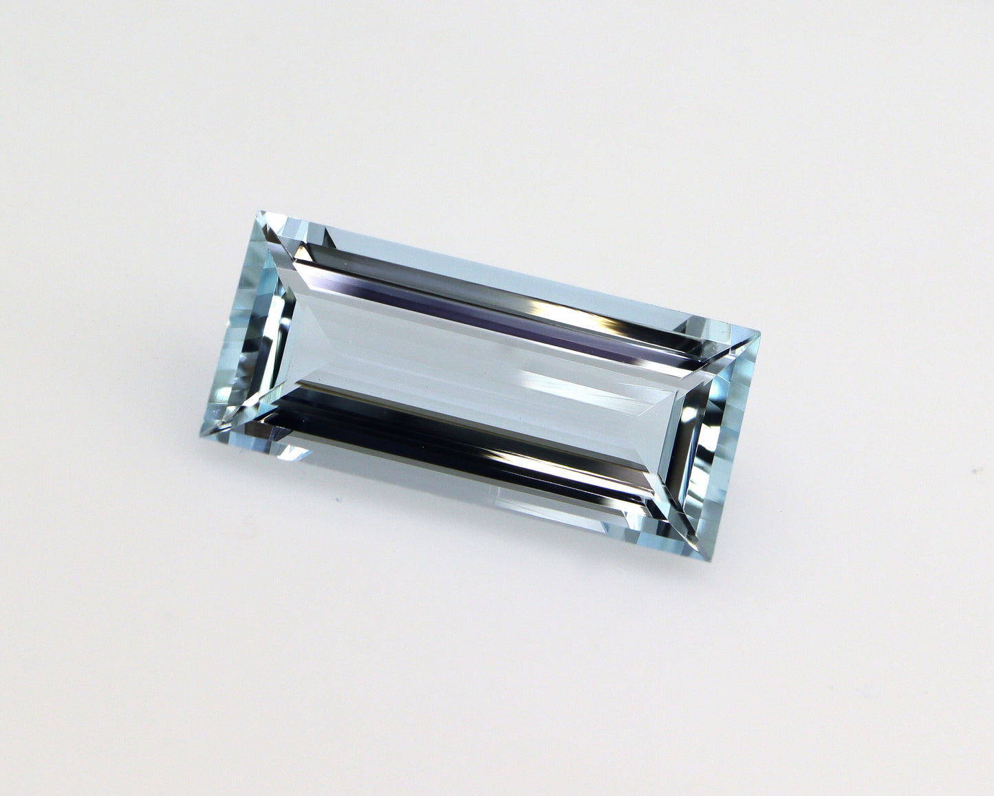 5.6 Ct Long Baguette Aquamarine | AAA+ Natural Untreated Aquamarine Gemstone | Emerald Cut Blue Gem for East West Ring or Pendant