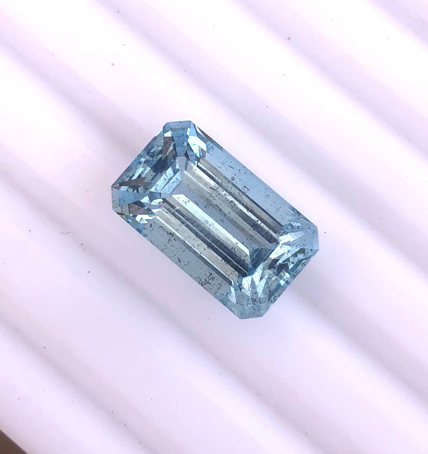 BIG 8.10 Cts Dark Blue Aquamarine • Emerald Cut • Rare & Natural • Statement Necklace Stone • Big Solitaire Ring • Vintage Ring Gemstone