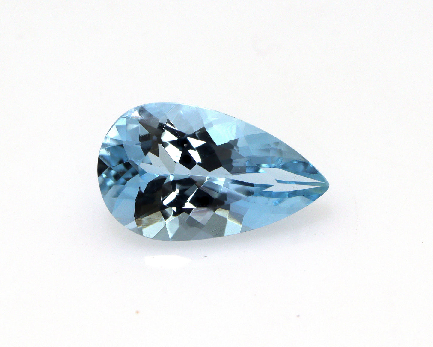 2 Ct AAA+ Natural Aquamarine Pear Cut | 11.9x7 mm Medium to Dark Blue Faceted Gemstone | High Saturation Aquamarine for Ring or Pendant