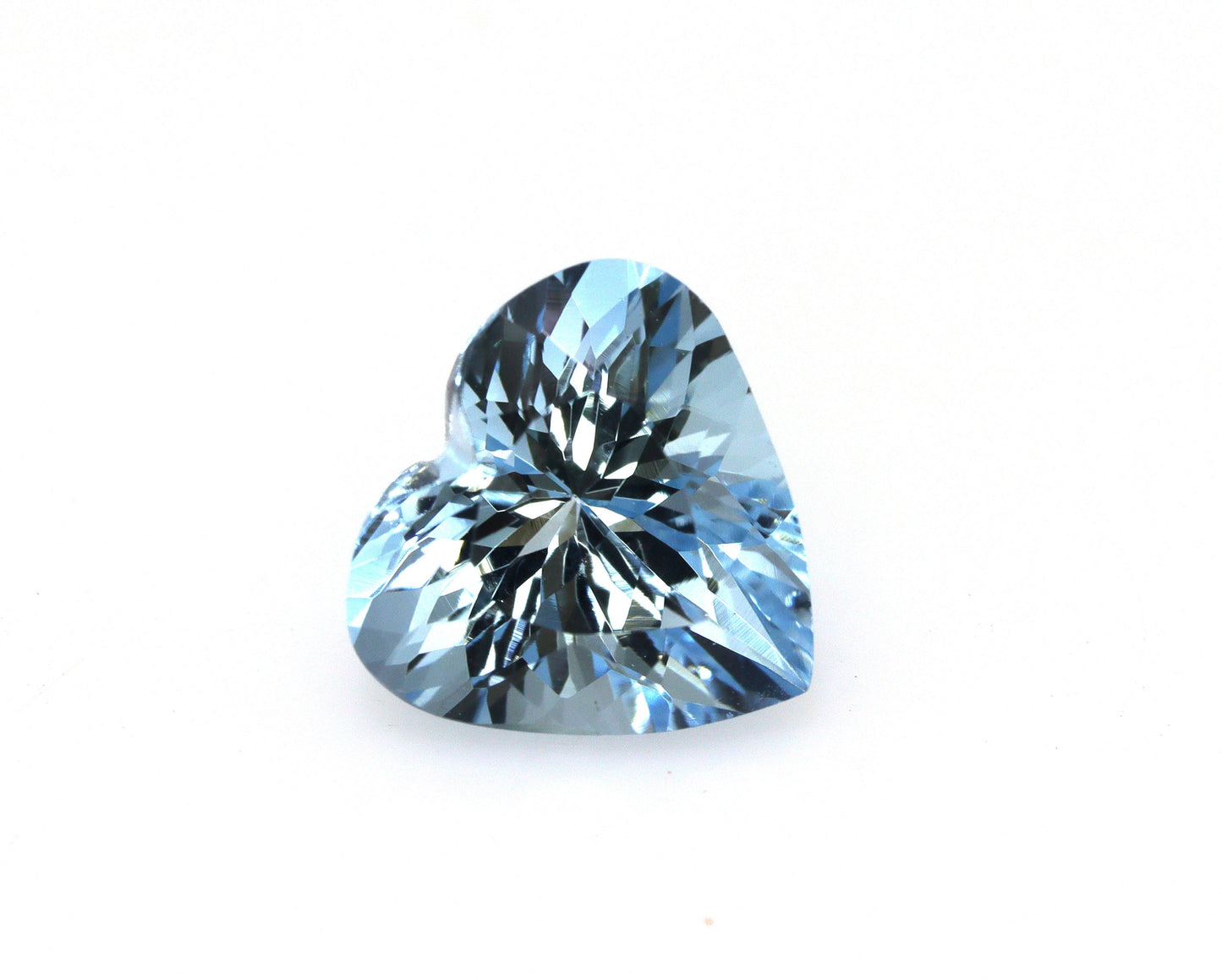 TOP BLUE 9.2 mm Natural Aquamarine Heart Shape, AAA+ Faceted Gemstone, Fine Cut Heart Aquamarine for Engagement Ring or Pendant