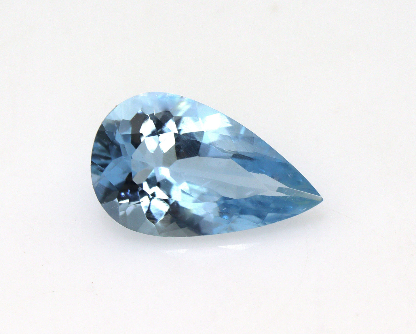 AAA+ Natural Aquamarine Pear Cut | 2.1 Carats | Dark Blue | Untreated Earth Mined | Eye Clean | 12.3x7.4x4.9 mm | Fine Quality Gemstone