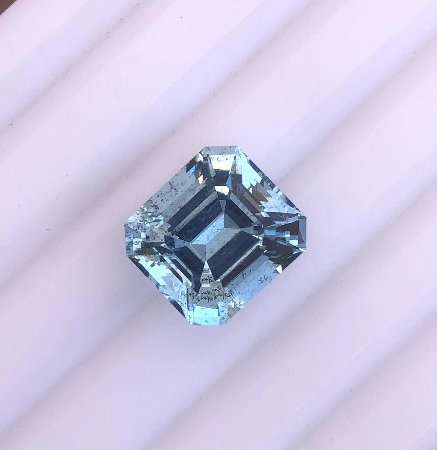 5.9 Ct Dark Blue Aquamarine Octagon • Natural Medium–Dark Blue Aquamarine • Big Statement Gemstone • Ocean Blue Aquamarine for Ring