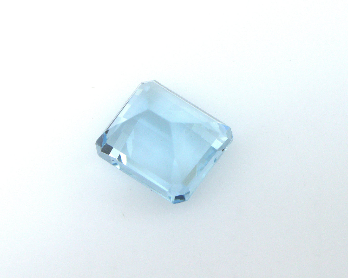 3.2 Ct Natural Aquamarine Emerald Cut 9x8 mm | Medium Blue Squarish Gemstone for Ring, Eye Clean