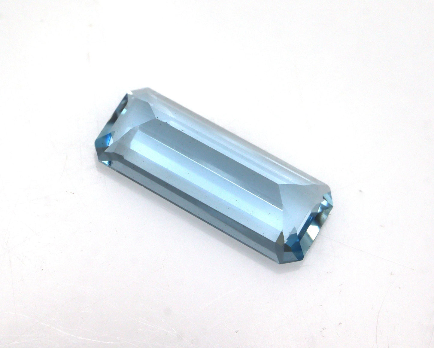 1.3 Ct Natural Aquamarine Long Baguette, 11.8x4.8mm Skinny Cut, Top Blue Gem for Sleek Ring or Necklace, Eye Clean, Elongated Aquamarine