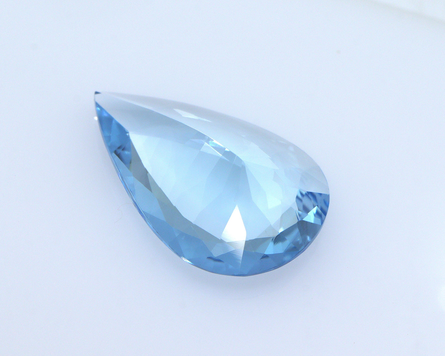 7.7 Ct AAA Natural Aquamarine Pear Cut | Top Blue Loose Gemstone | Statement Engagement Ring or Necklace | Eye Clean Custom Jewelry Gemstone