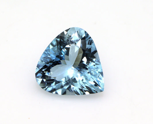 4.9ct Dark Blue Aquamarine Heart | SUPER BLUE AAA+ Natural Gem, Eye Clean Unheated Heart Shape, Big Pendant or Ring Gemstone, Heart Necklace