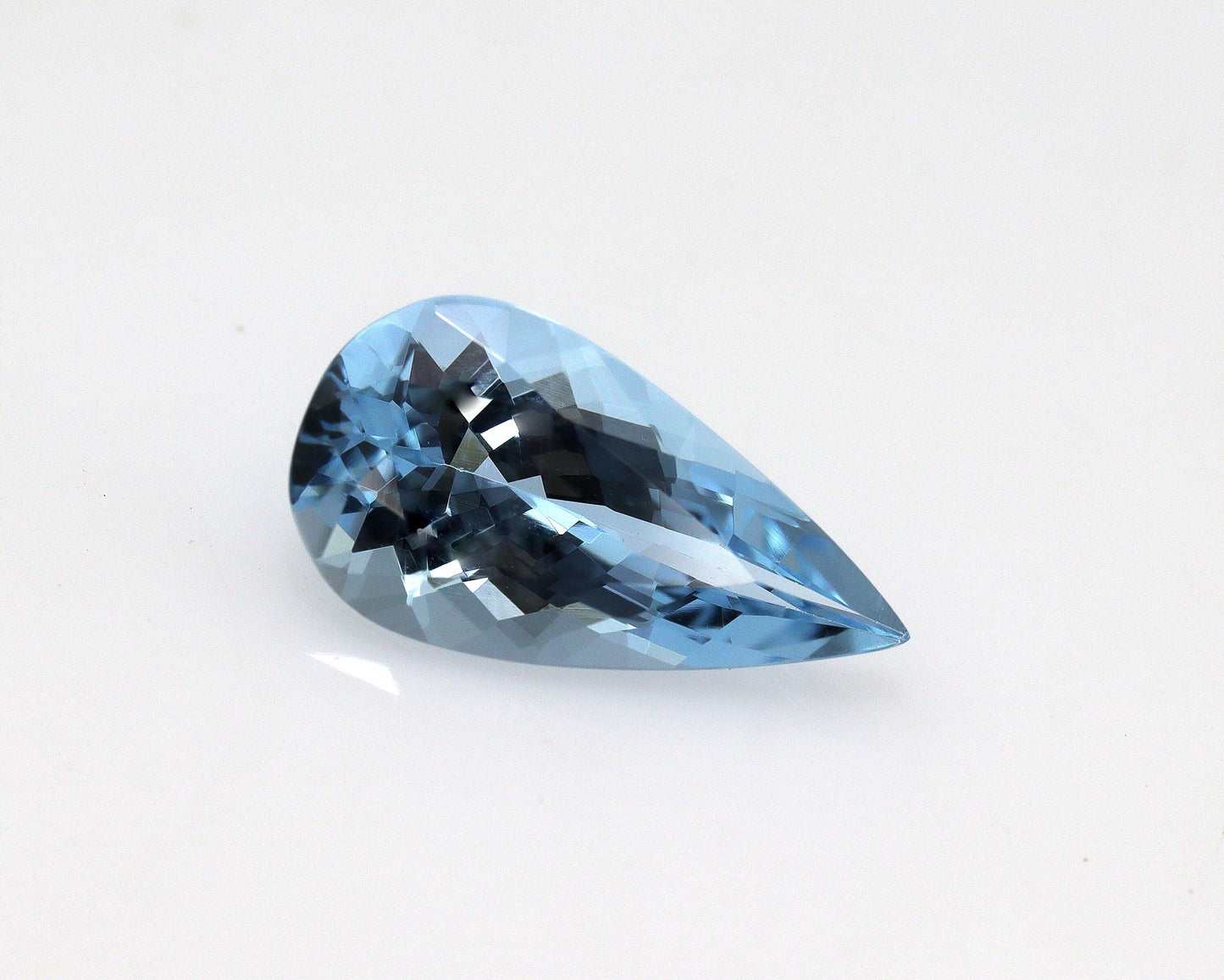 1.48 Ct Dark Blue Aquamarine Pear | AAA+ Gem 12x6.5mm | Natural Gem for Pendant, Pear Ring or Halo Necklace | Fine Cut | Drop Pendant Gem