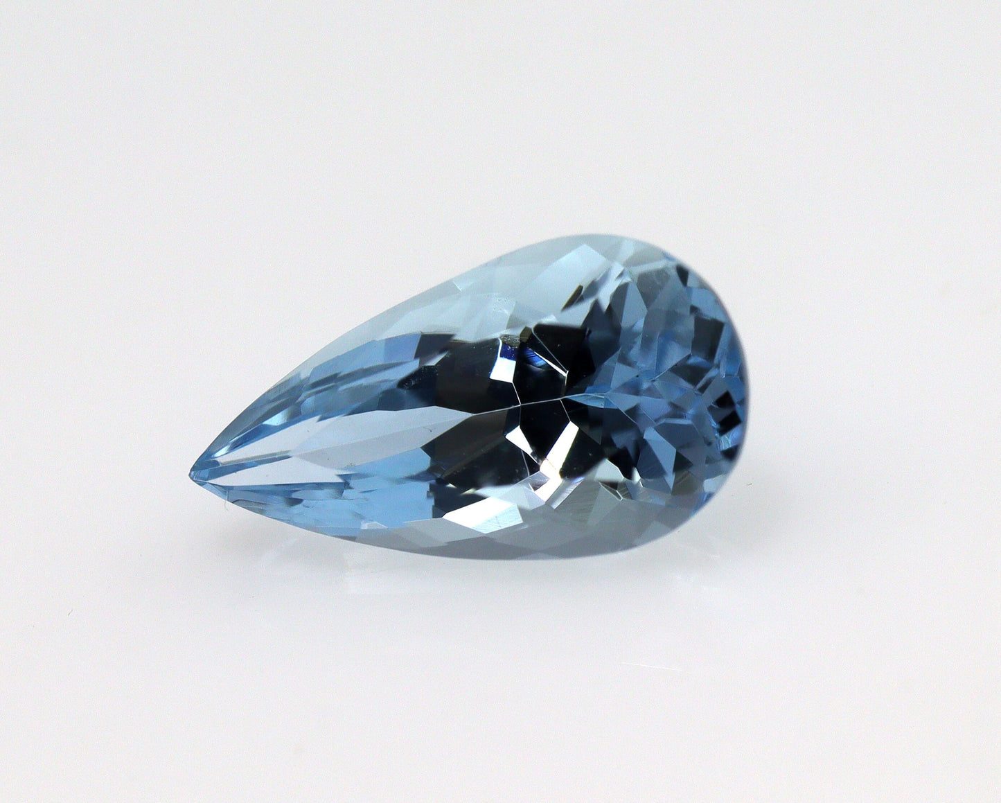 Top Blue! Aquamarine Pear Cut 10.8x5.9 mm, 1.5 Cts Unheated Natural Gemstone, Dark Blue March Birthstone, Loose Aquamarine