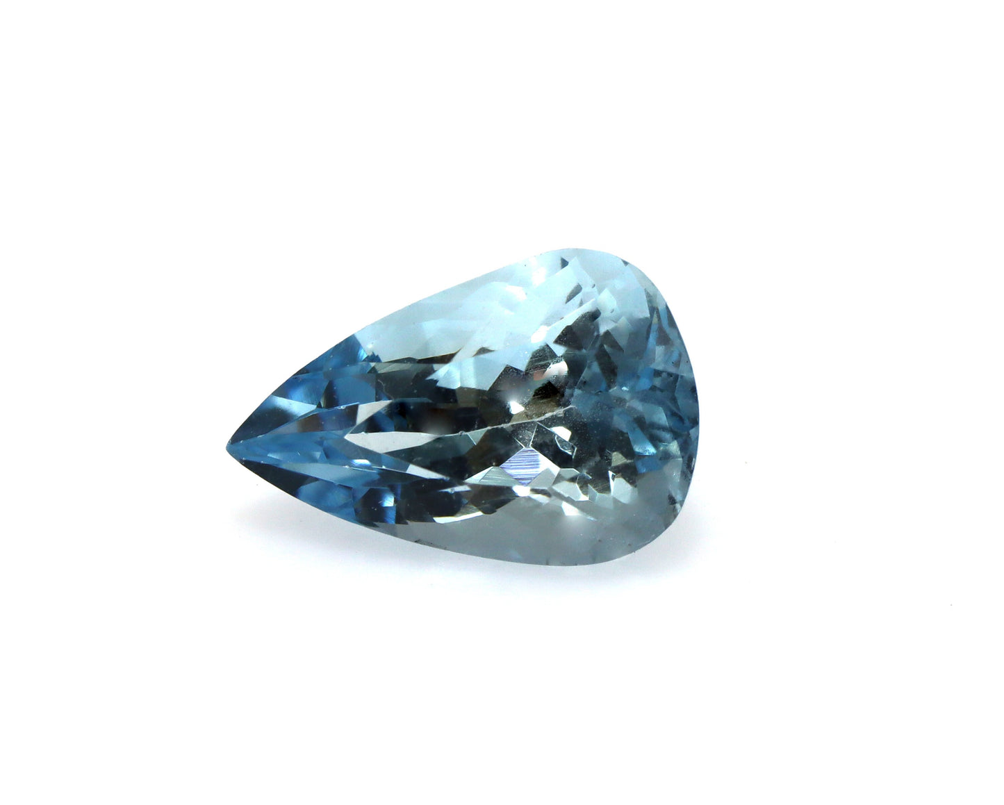 1.85 Ct Natural Aquamarine Pear Cut – 10×6.6 mm | AAA Grade | Light–Medium Blue | Eye-Clean Gemstone for Ring & Pendant