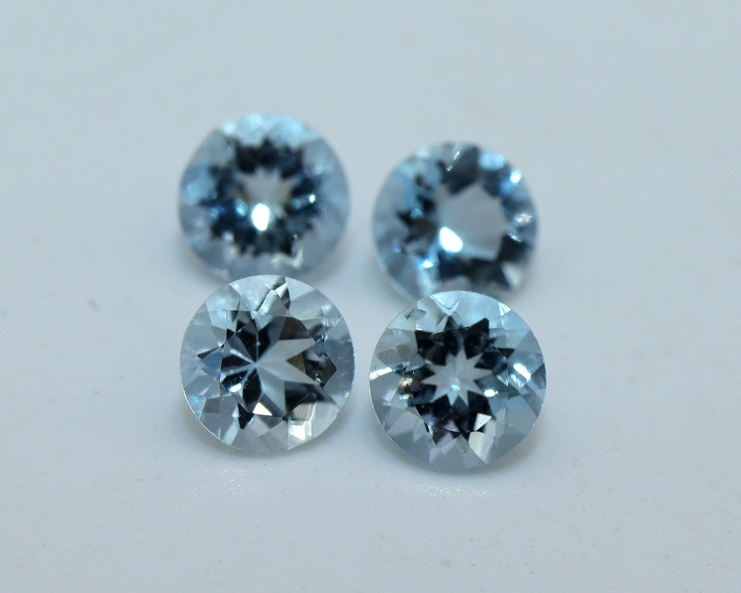 5 mm AAA Natural Aquamarine Rounds, TOP Quality Best Color, Calibrated Gemstones, March Birthstone, Aquamarine Studs, Round Cut Stones