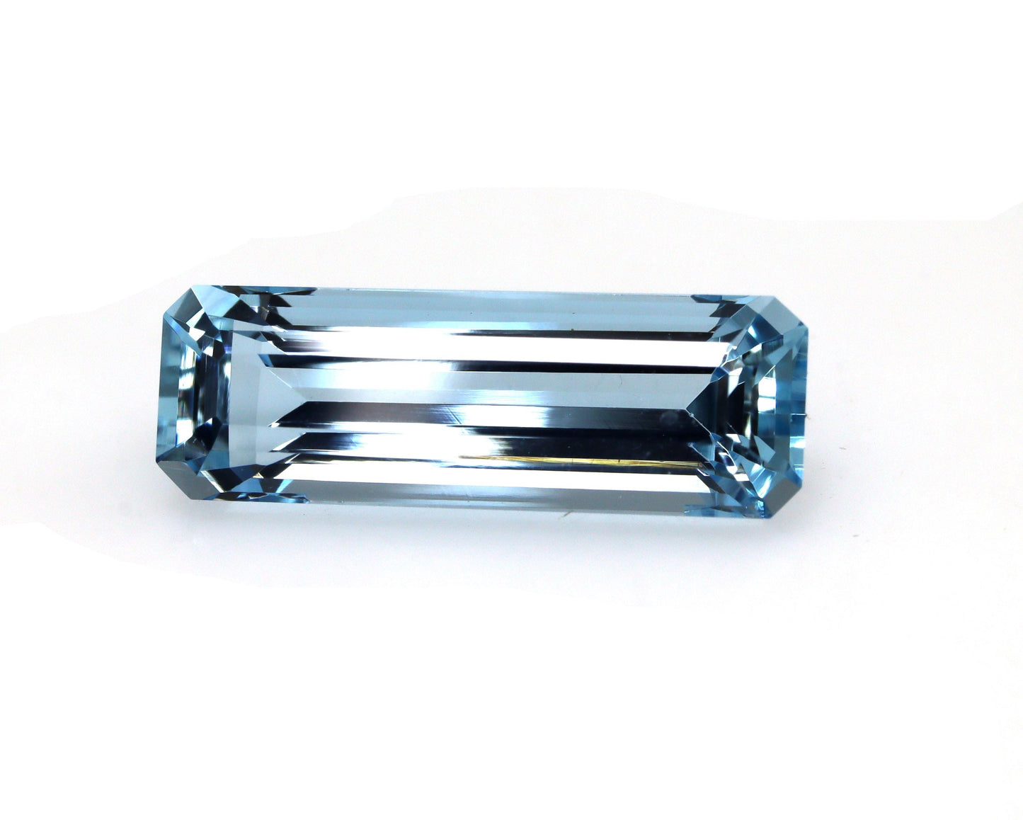 2.49 Ct Aquamarine Long Baguette, 14.4x4.9mm Dark Blue AAA+ Gem, Vertical Pendant or Necklace Stone, Eye Clean, Unheated Saturated AAA+