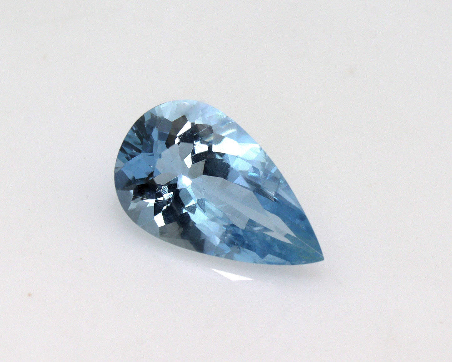 AAA+ Natural Aquamarine Pear Cut | 2.1 Carats | Dark Blue | Untreated Earth Mined | Eye Clean | 12.3x7.4x4.9 mm | Fine Quality Gemstone