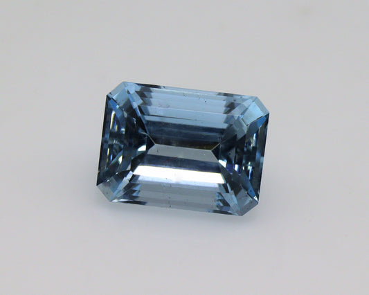 4.8 Ct Emerald Cut Aquamarine | 11.4x8.4 mm Natural Sea Blue Gemstone For Solitaire Ring or Aquamarine Pendant