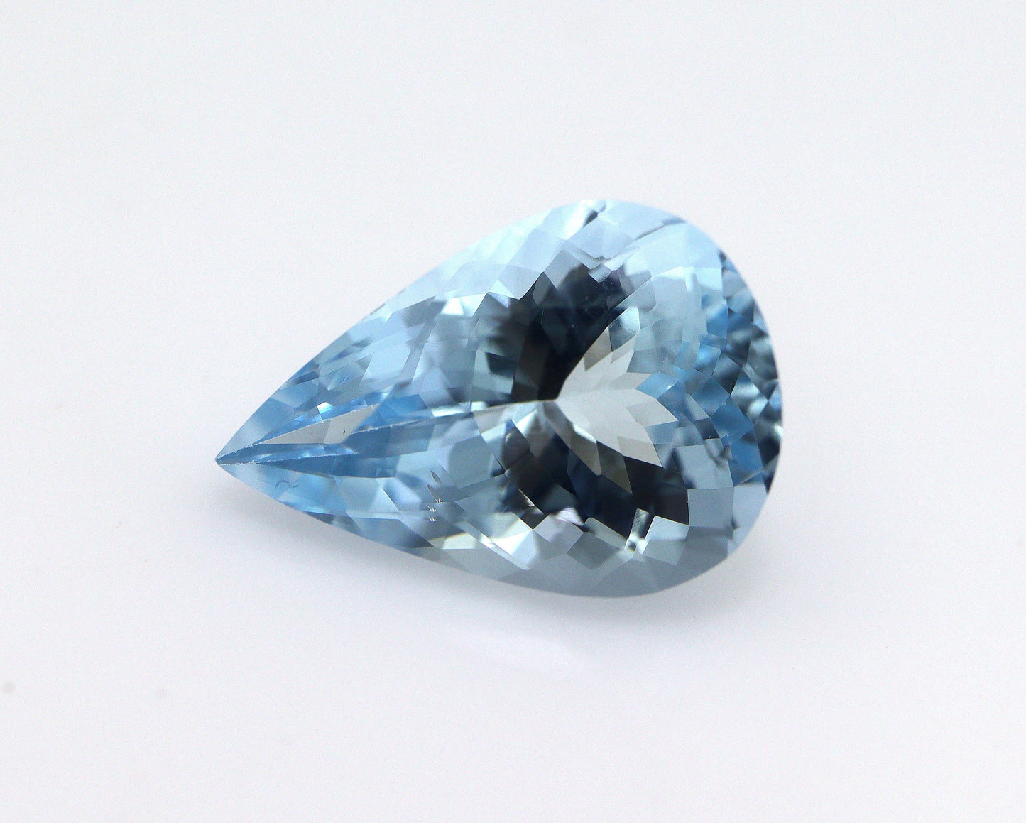 6.3ct Pear Shape Aquamarine | AAA Natural Light to Medium Blue | Eye Clean Unheated Gemstone | Loose Aquamarine for Ring or Pendant